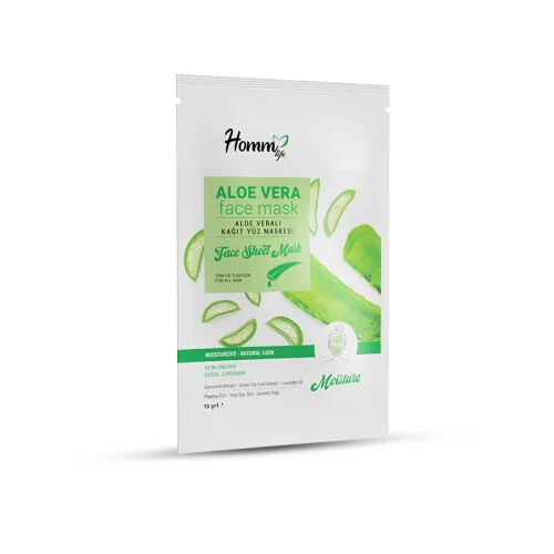 HOMM LIFE ALOE VERA KAĞIT YÜZ MASKESİ